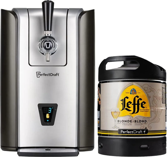 Machine, 6 L, Pro, LED, Pack Tireuse À Bière + 1 Fût Leffe Blonde 6L