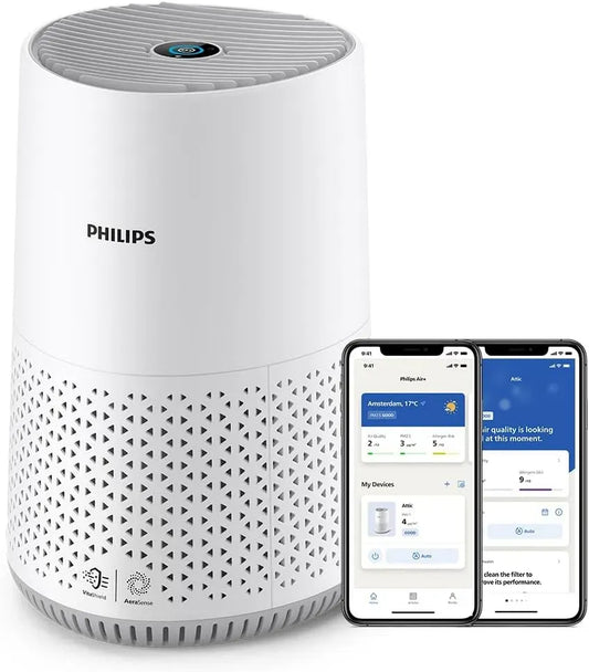 Philips CADR 170 AC0651/10 Purificateur d'air, 170 m³/h, 19 dB, dalle IPS, silencieux, blanc, HEPA NanoProtect capture 99,97 % des particules*