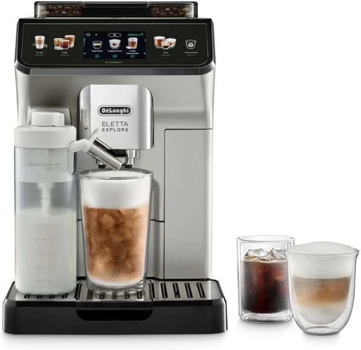De'Longhi ECAM450.65.S Mousseur à lait, émulsionneur à lait, tactile, Écran Tactile