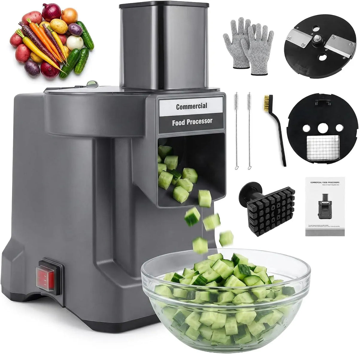 Coupe Légumes en Cubes Électrique Coupe Fruits Professionnel coupe legumes multifonctions electrique, coupe légumes électrique coupe legume cube avec