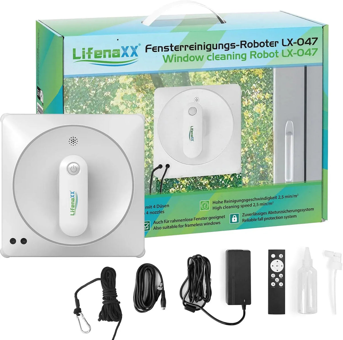 LX-047 nettoyeur, 100 ml, grand réservoir, 4 modes, Robot