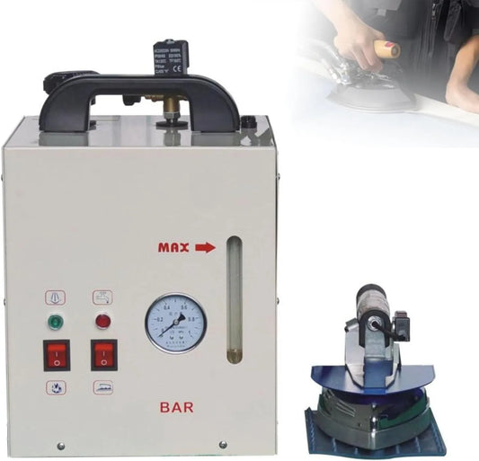 avec Manomètre, pour Magasins de Vêtements, pour Fer à Vapeur Professionnel, Centrale Vapeur Industrielle 1600 W, Chaudière 4 L, Tête de Repassage 900