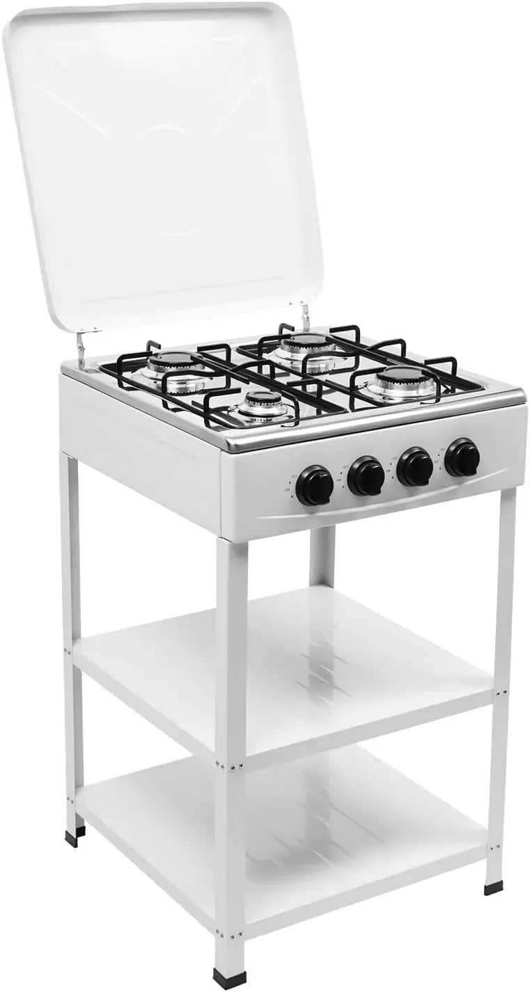 Plaque de cuisson à gaz, portable, camping, table de cuisson à gaz, blanc, réchaud à 5 flammes, 2,0 kW