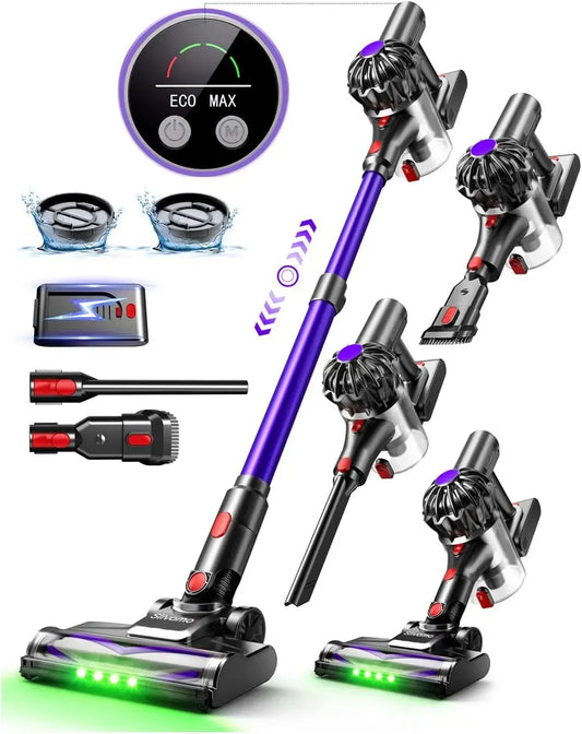 Aspirateur S16 kPa/600, 600 W, autonome, amovible, balai électrique léger avec lumière LED verte, 50 W/45 min