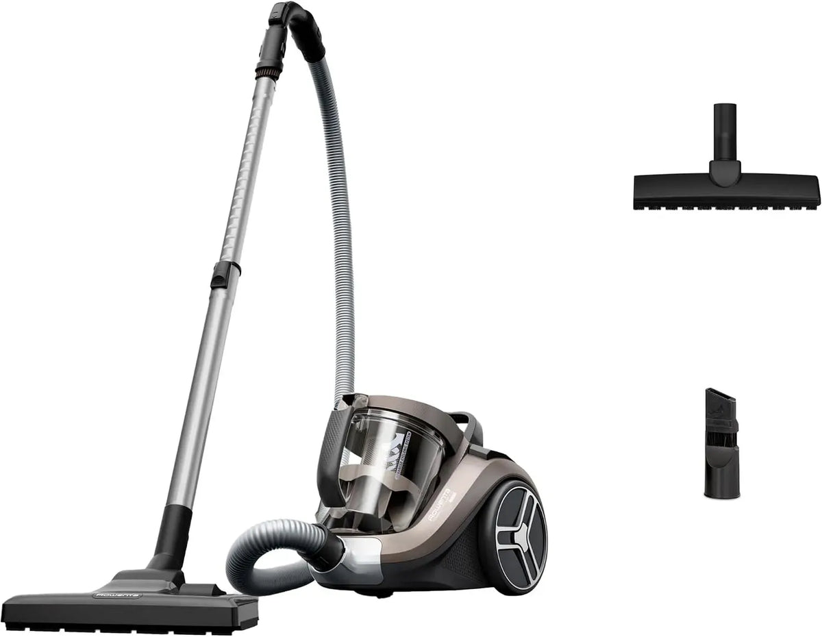 Rowenta RO4B30 Aspirateur, 900 W, 3 niveaux, Rayon de Nettoyage de 8,80 m, suceur Plat 2 en 1, Système de Filtration à 3 Niveaux, Capacité XXL