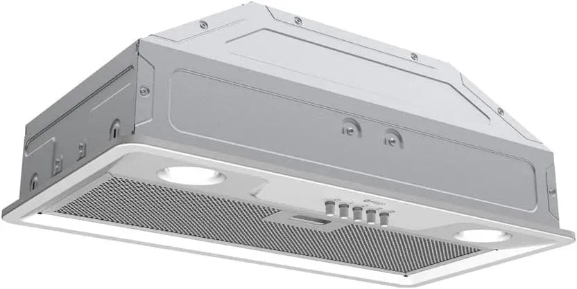 Hotte aspirante, 60 cm, 300 m³/h, hotte de cuisine, éclairage LED, encastrable, blanc