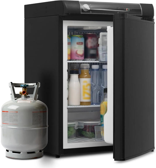 Réfrigérateur, 60 L, 12 V, silencieux, camping, noir, SMETA Frigo Trimixte 60L