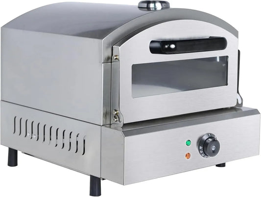 Four électrique à pizza, 50 à 350 °C, gril, restaurant, acier inoxydable, Grille-Pain en Acier Inoxydable à Double Couche
