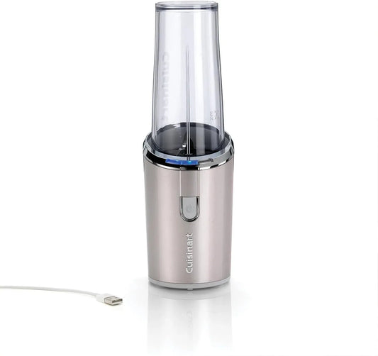 Blender, USB, Tasse de mélange en Tritan sans BPA avec couvercle inclus, Bouteille de 450 ml, frappé, Rechargeable par USB