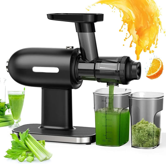 Extracteur de jus, 150 W, acier inoxydable, presse-agrumes et extracteur, Extracteur de jus automatique à mastication lente