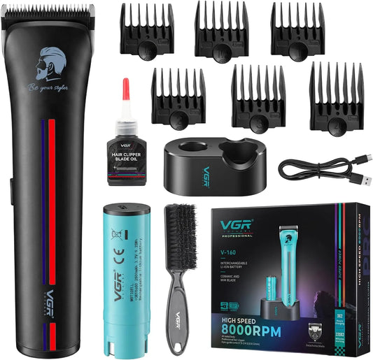 VGR 160 Batterie, professionnel, 160 Tondeuse Cheveux Hommes Professionnel Avec Batterie Remplaçable